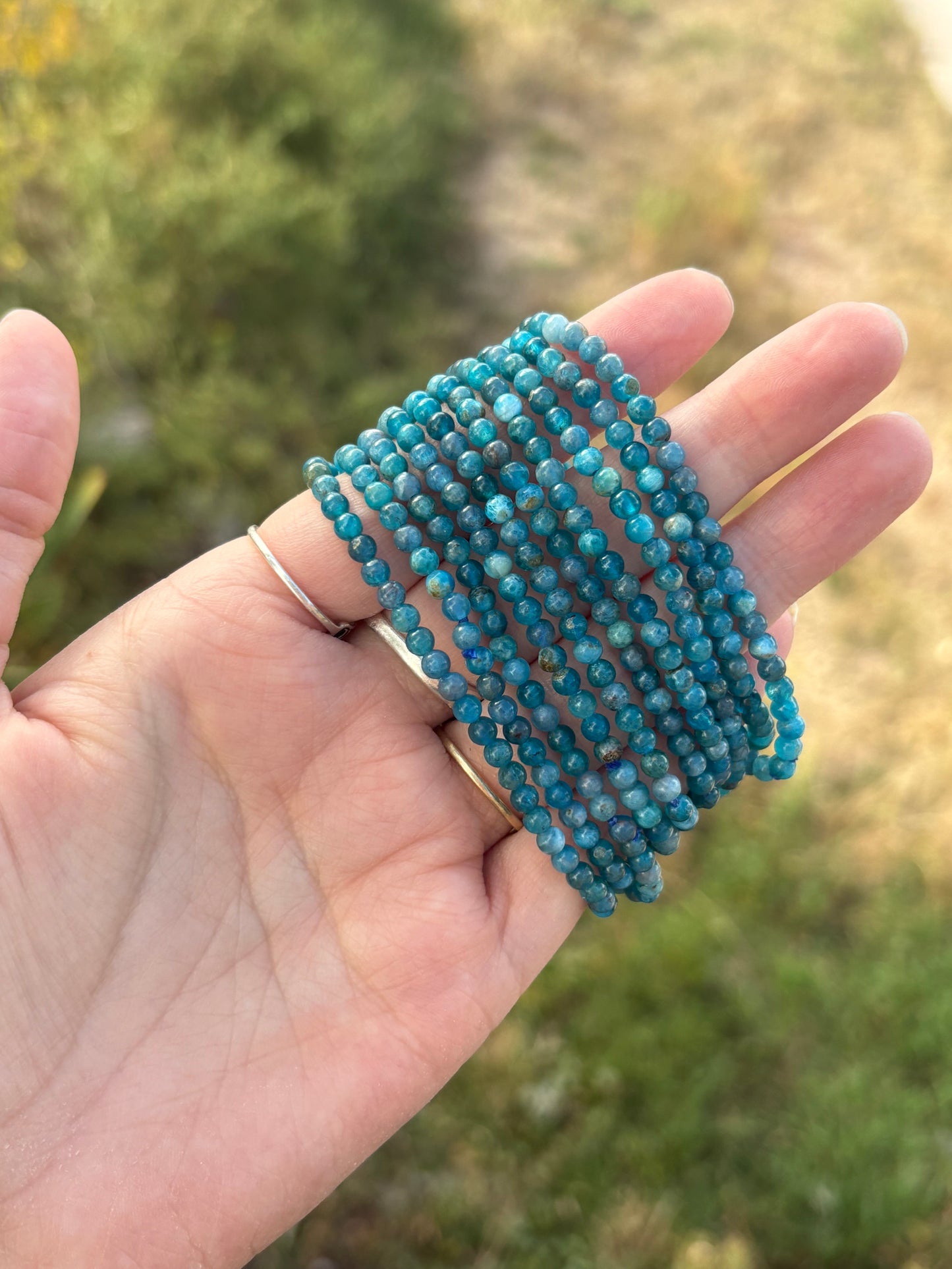 Blue Apatite Bracelets 4mm