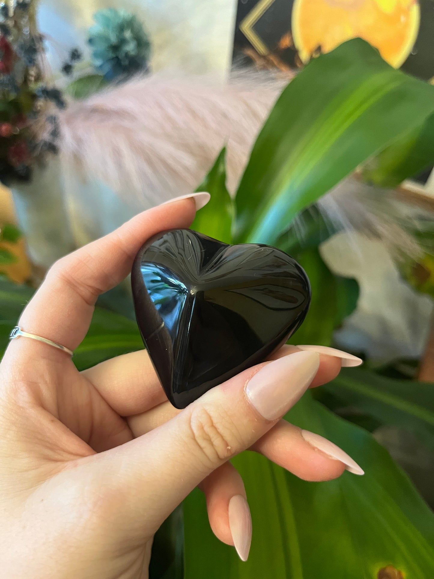 Rainbow Obsidian Heart C