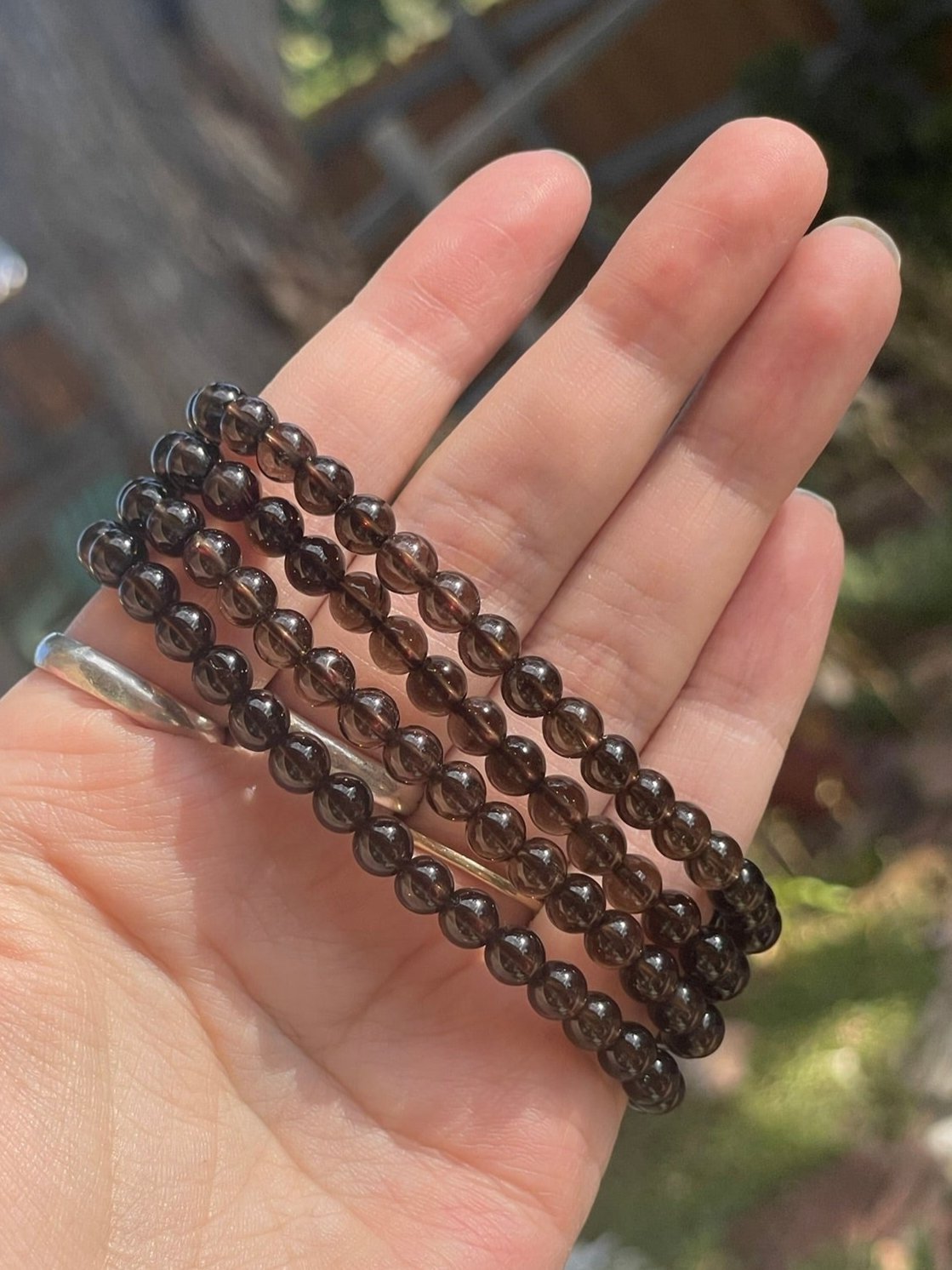 Smokey Quartz Bracelet 6mm