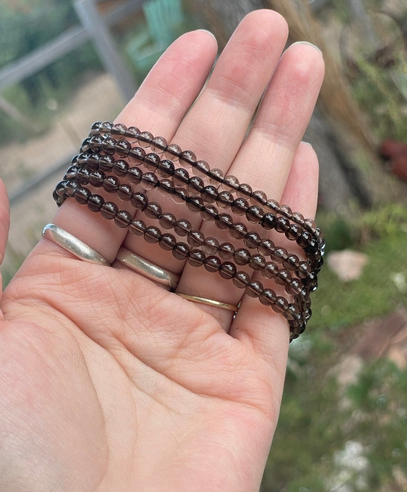 Smokey Quartz Bracelet 4mm