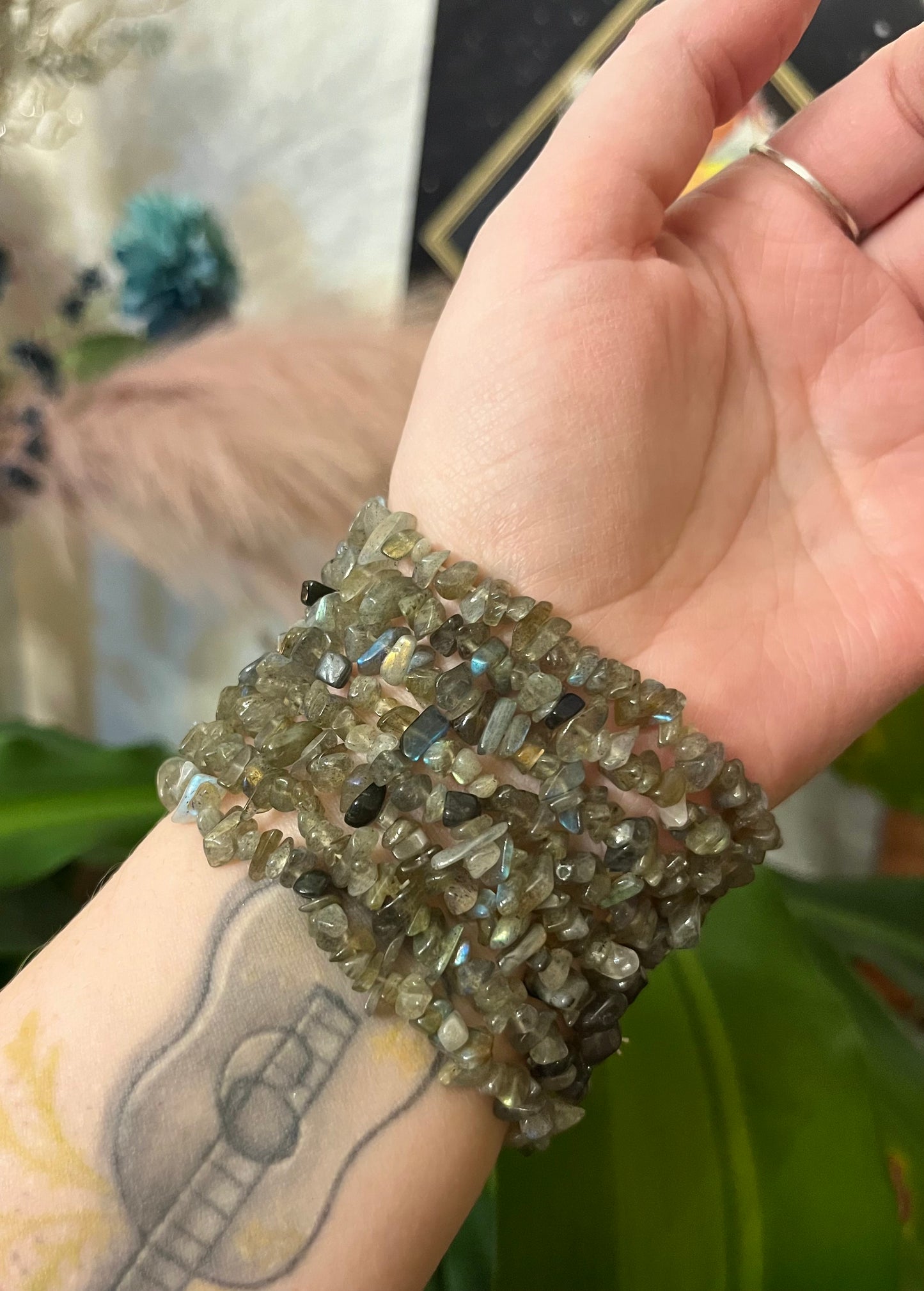 Labradorite Chip Bracelet