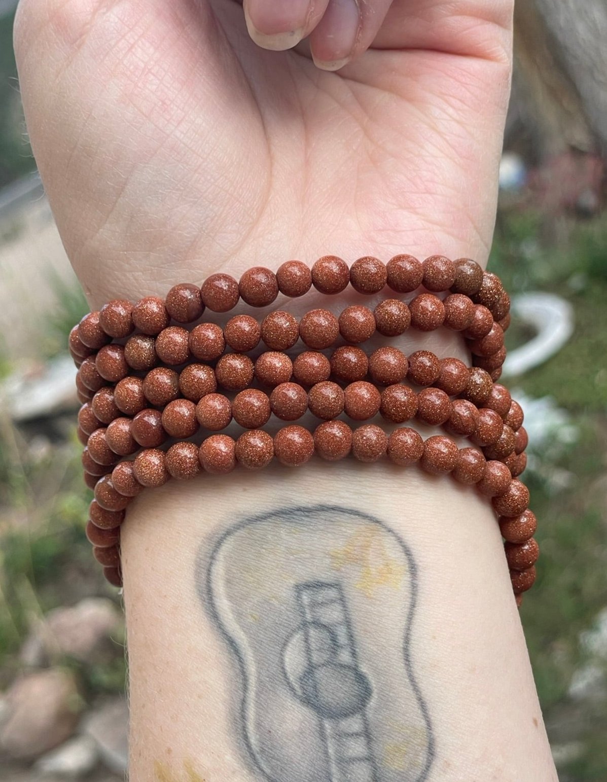 Goldstone Bracelet 6mm