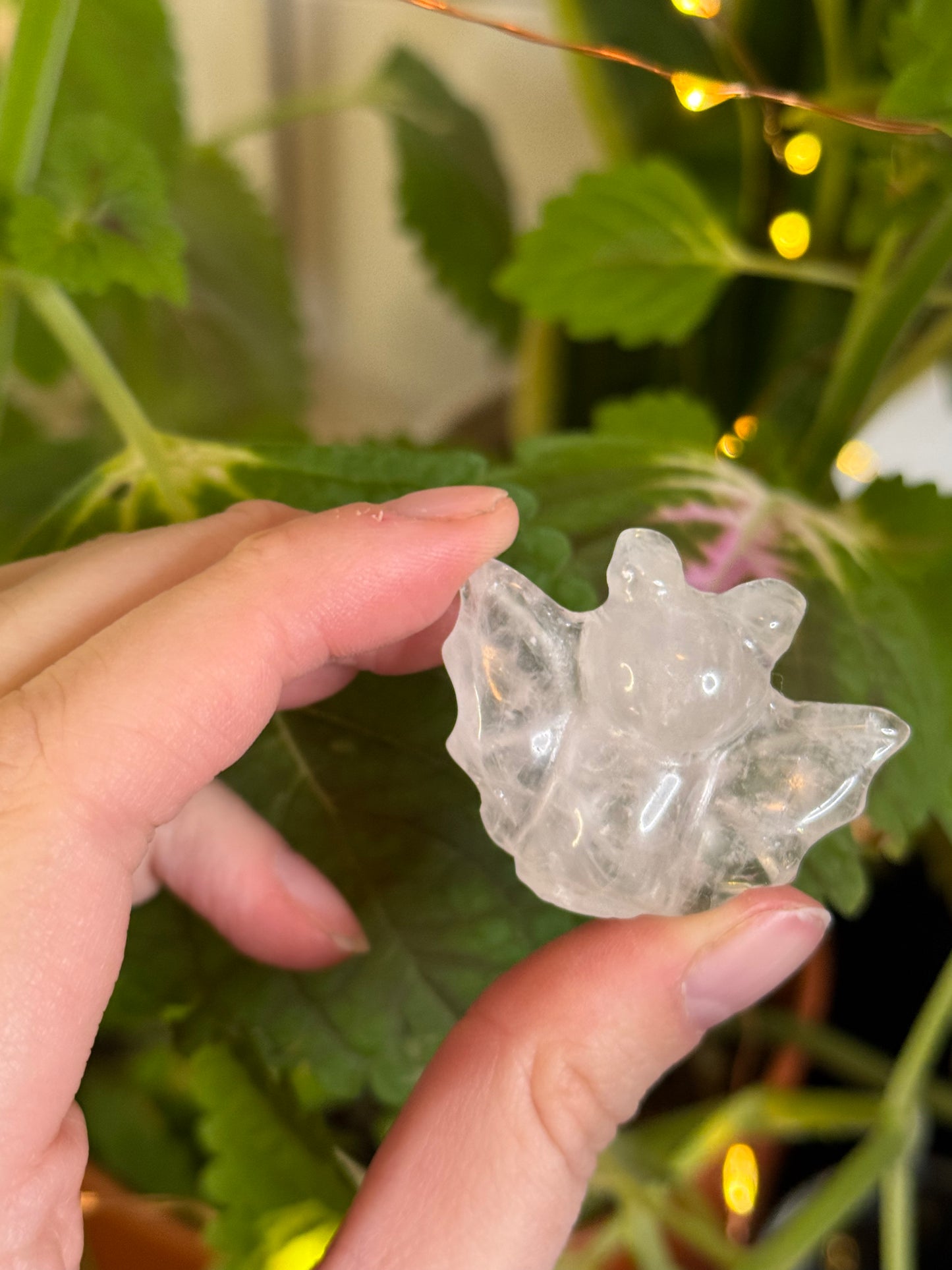 Clear Quartz Bat