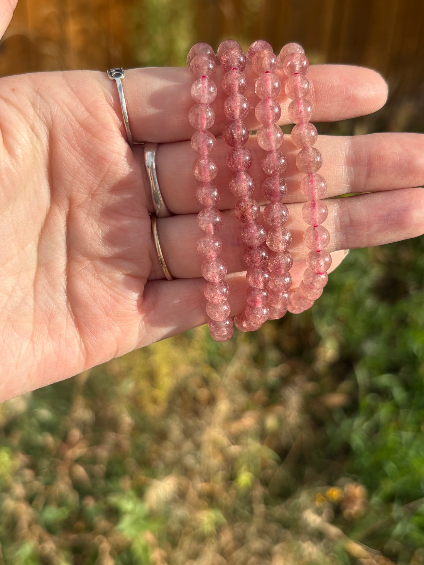 Strawberry Quartz Bracelet 6mm