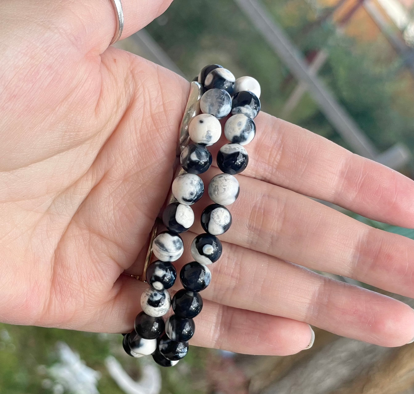 Orca Agate Bracelet 8mm