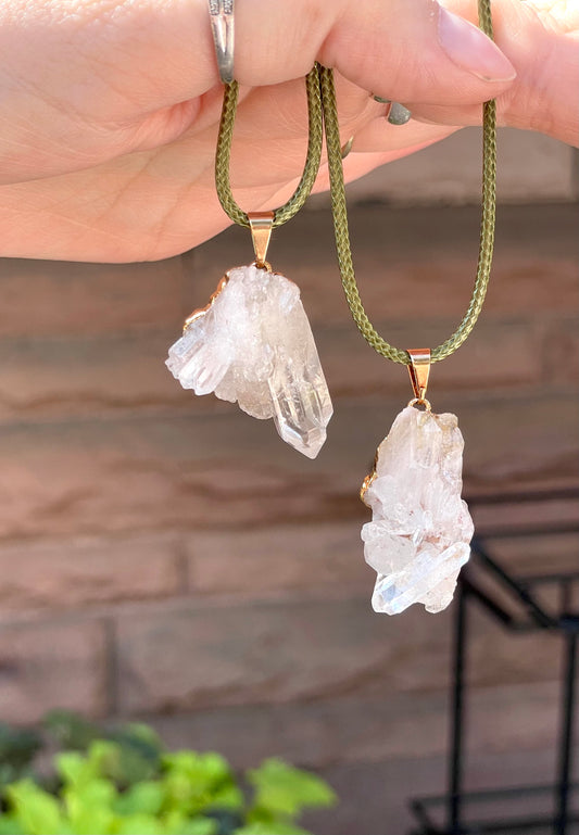 Clear Quartz Cluster Necklace