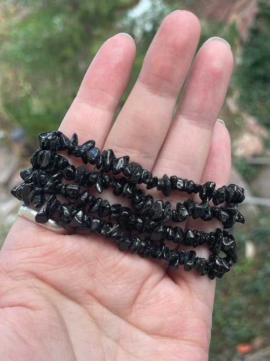 Black Tourmaline Chip Bracelet