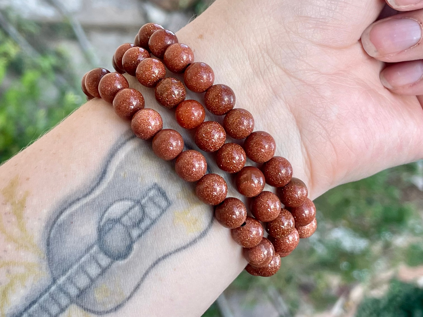 Goldstone Bracelet 8mm