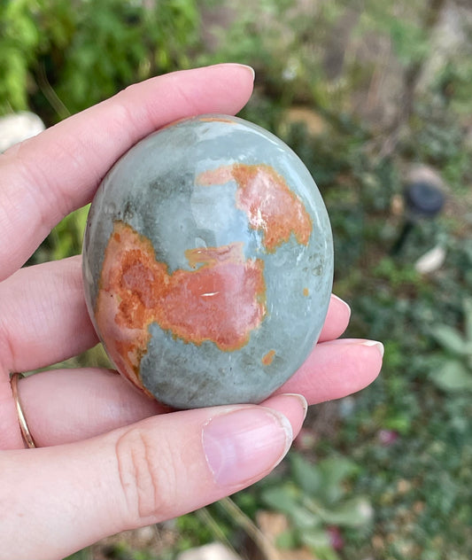 Polychrome Jasper Palm Stone B