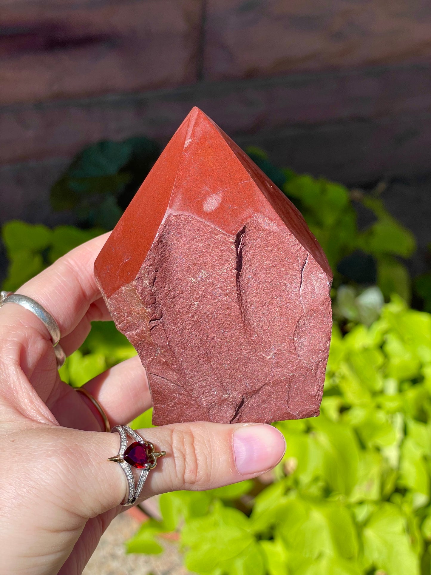 Purple Mookaite Jasper Half Polished Point