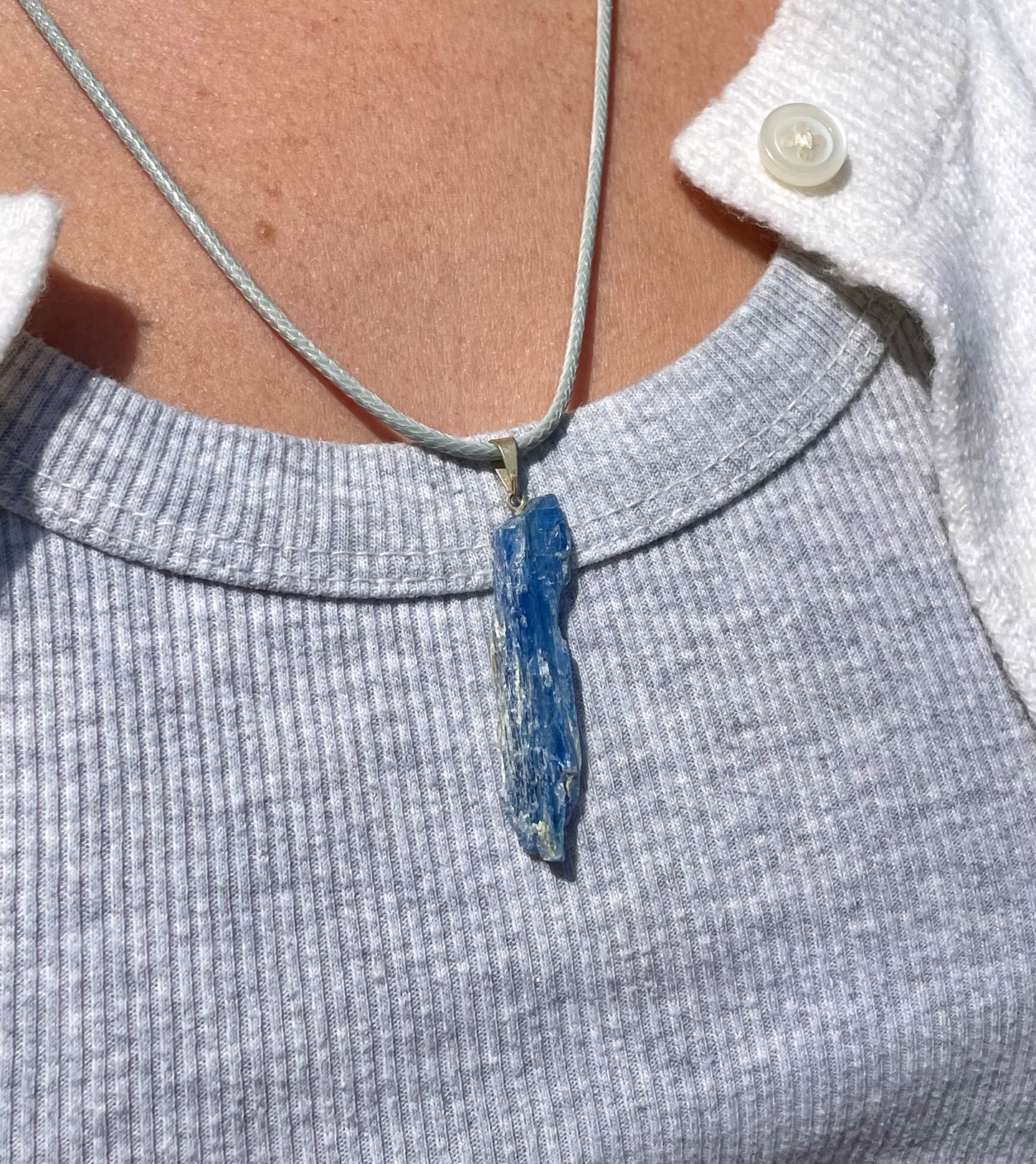 Blue Kyanite Blade Necklace