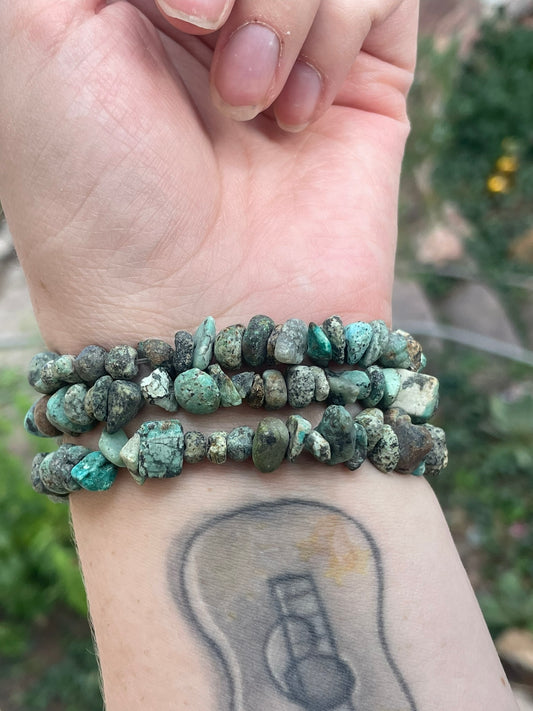 African Turquoise Chip Bracelet