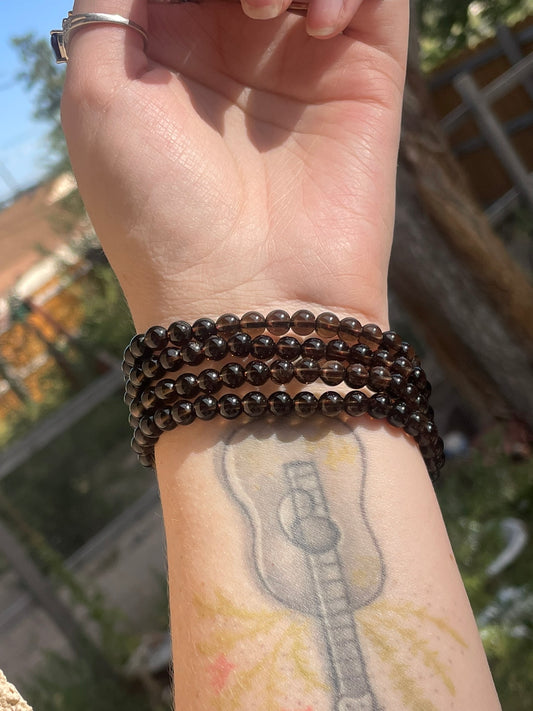 Smokey Quartz Bracelet 6mm