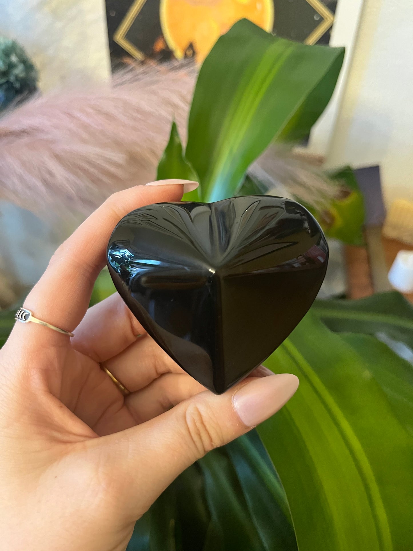 Rainbow Obsidian Heart A