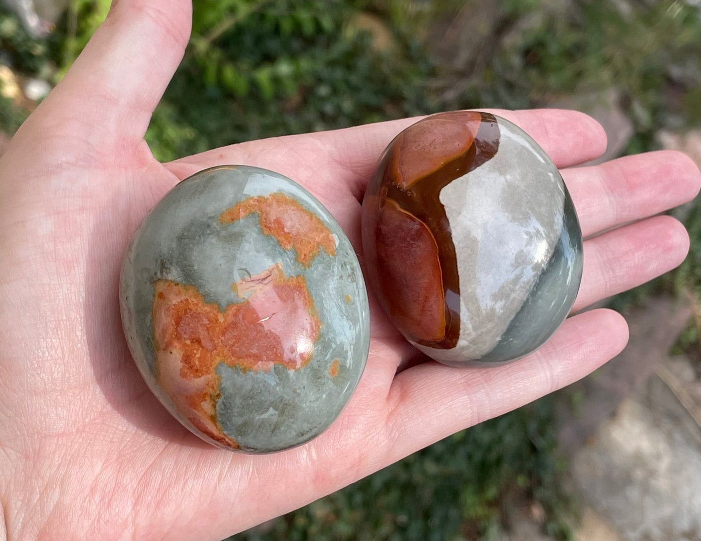 Polychrome Jasper Palm Stone A