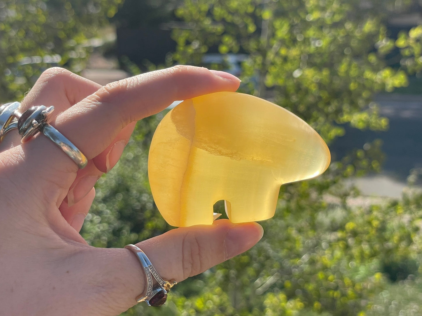 Orange Calcite Bear