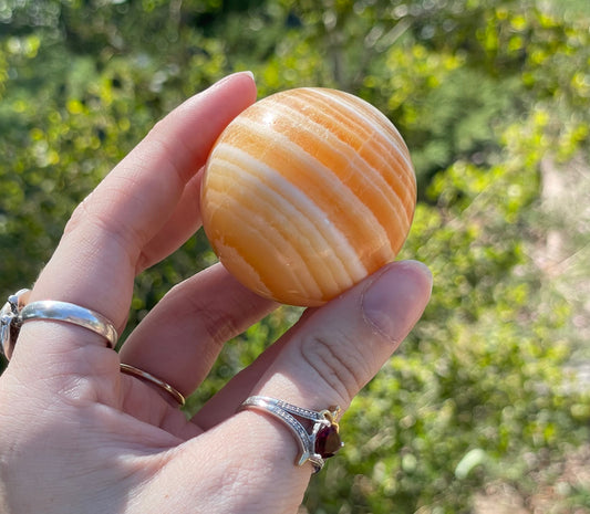 Orange Calcite Sphere