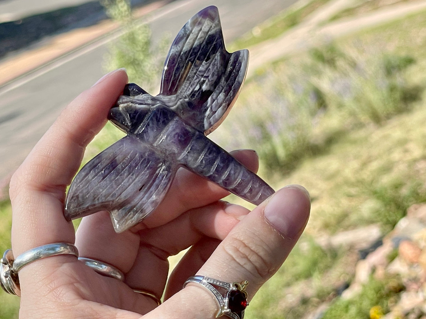 Chevron Amethyst Dragonfly