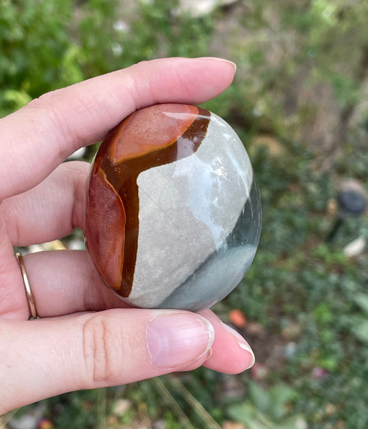 Polychrome Jasper Palm Stone A