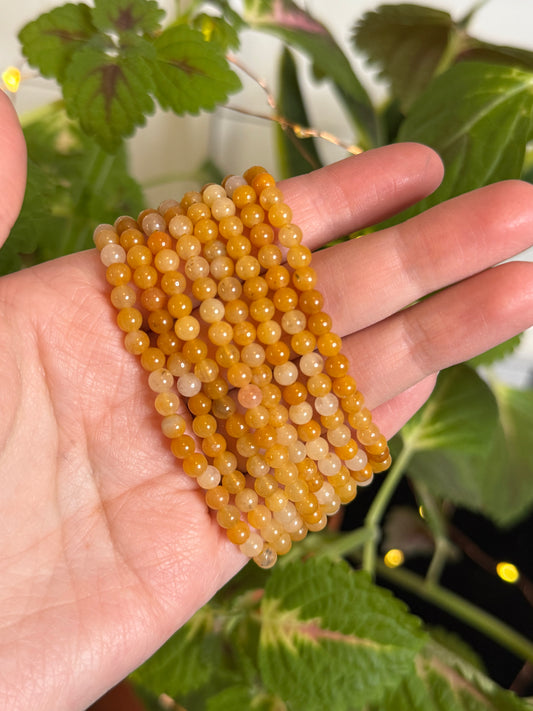 Yellow Jade Bracelet 4mm