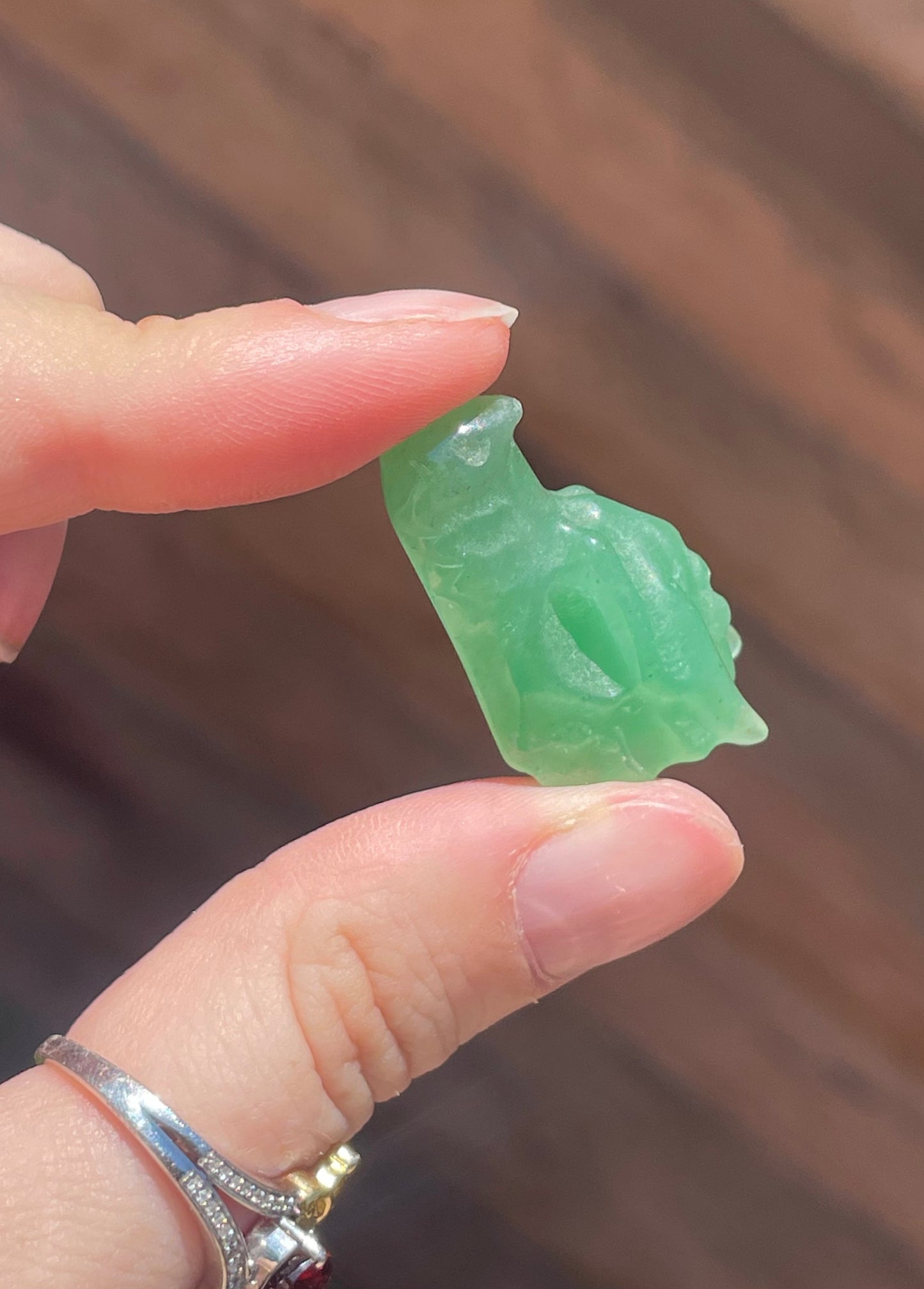 Green Aventurine Mini Dragon Head