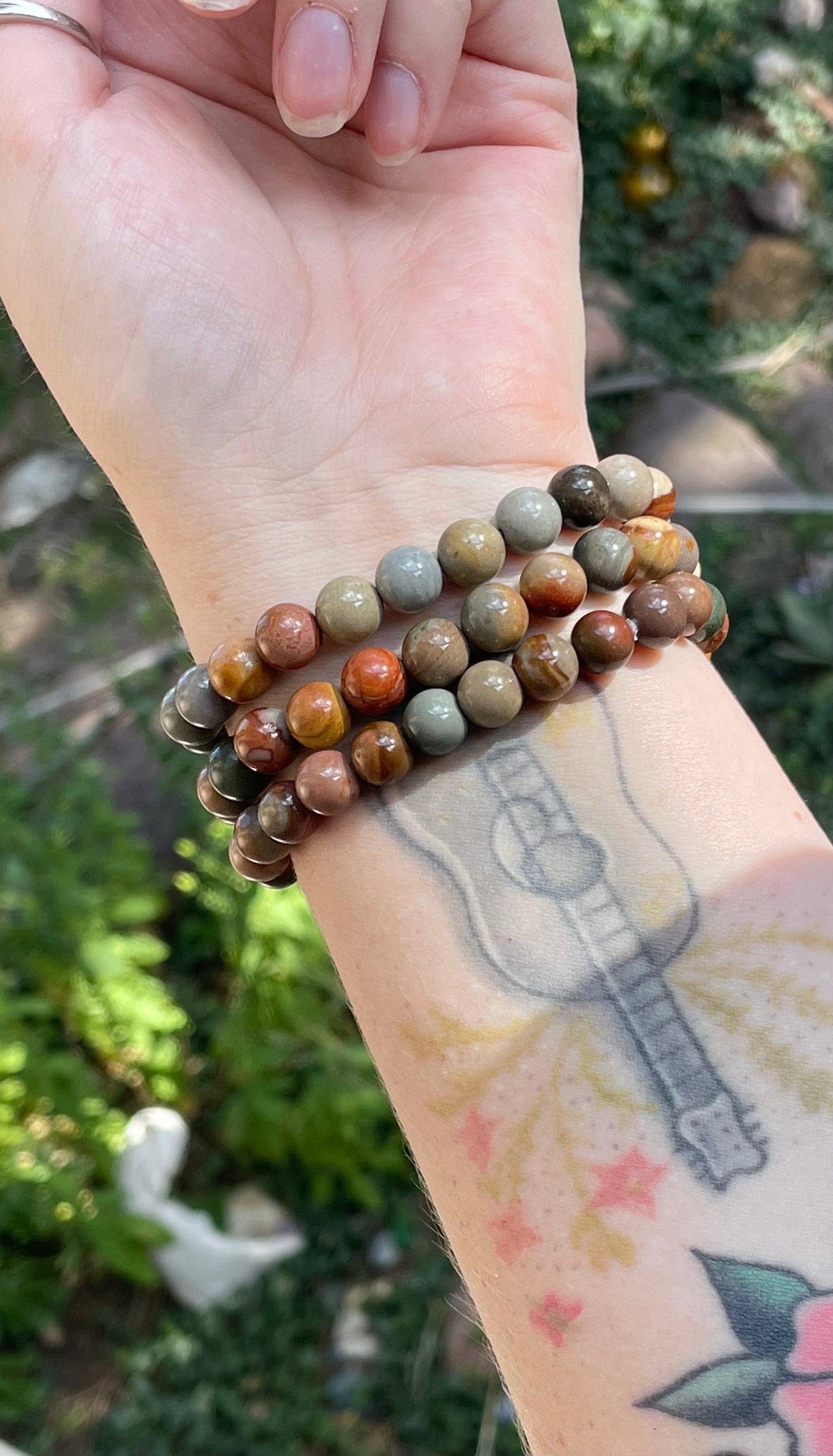 Polychrome Jasper Bracelet 8mm