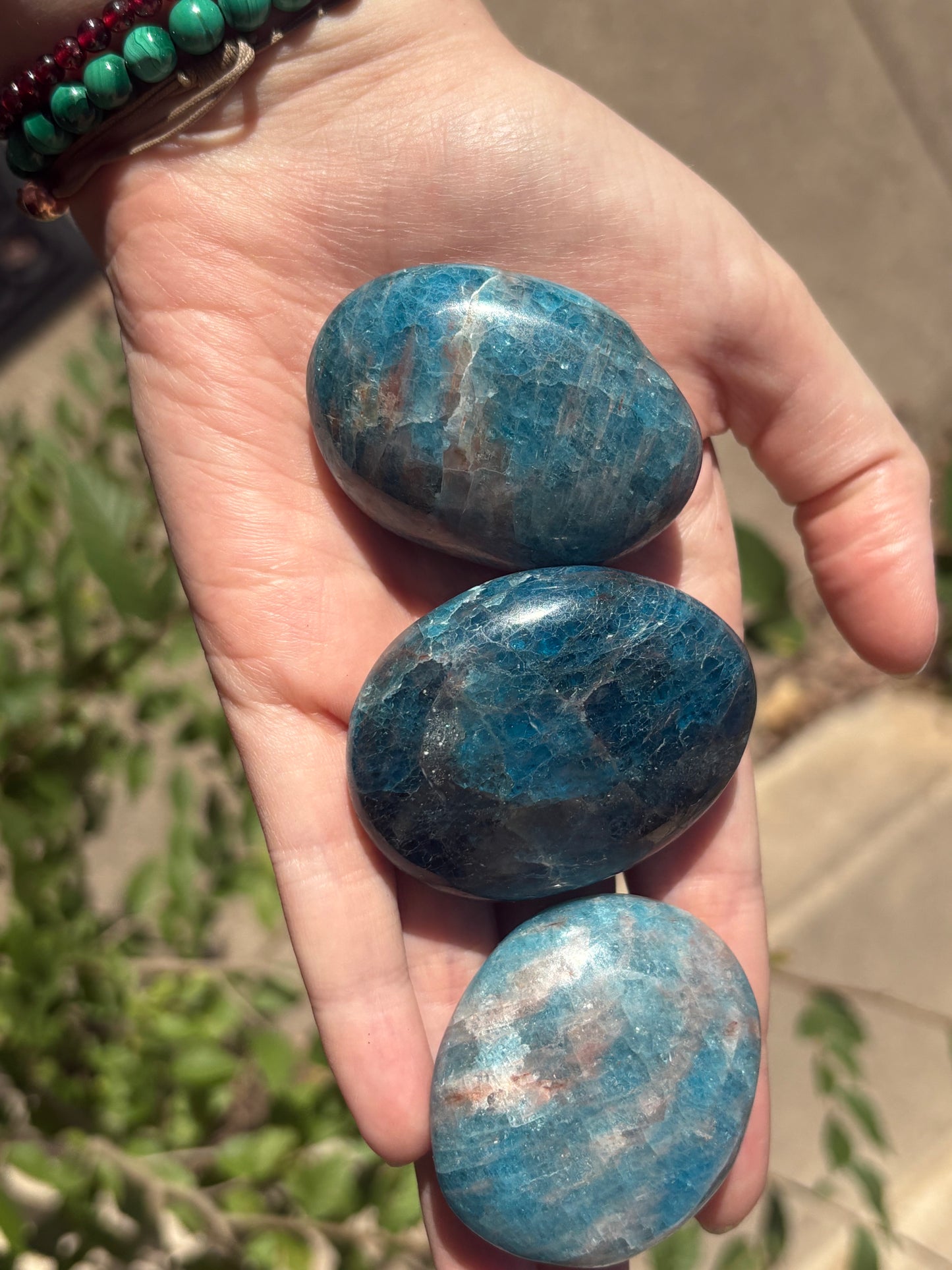 Blue Apatite Palm Stone