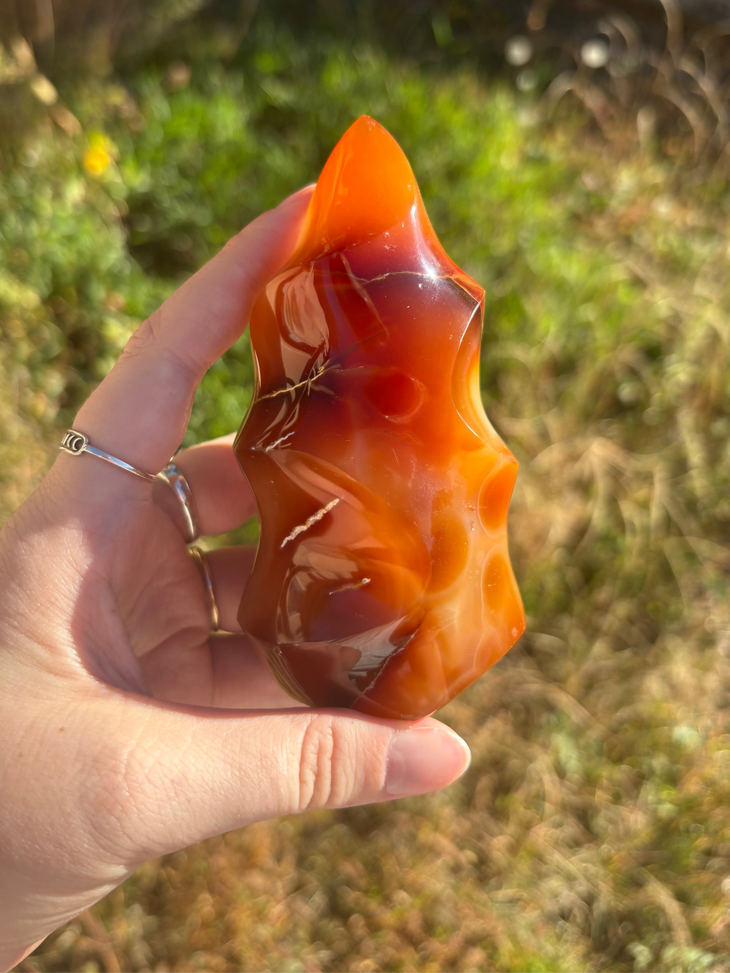 Chunky Carnelian Flame D