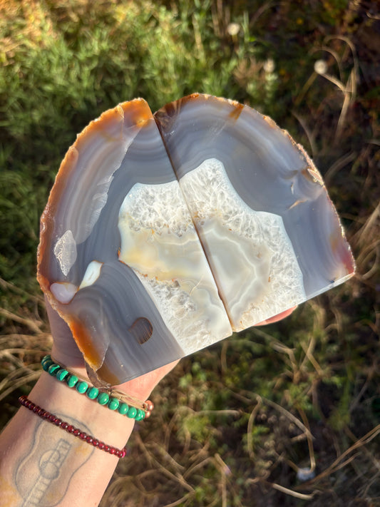 Agate Bookends A