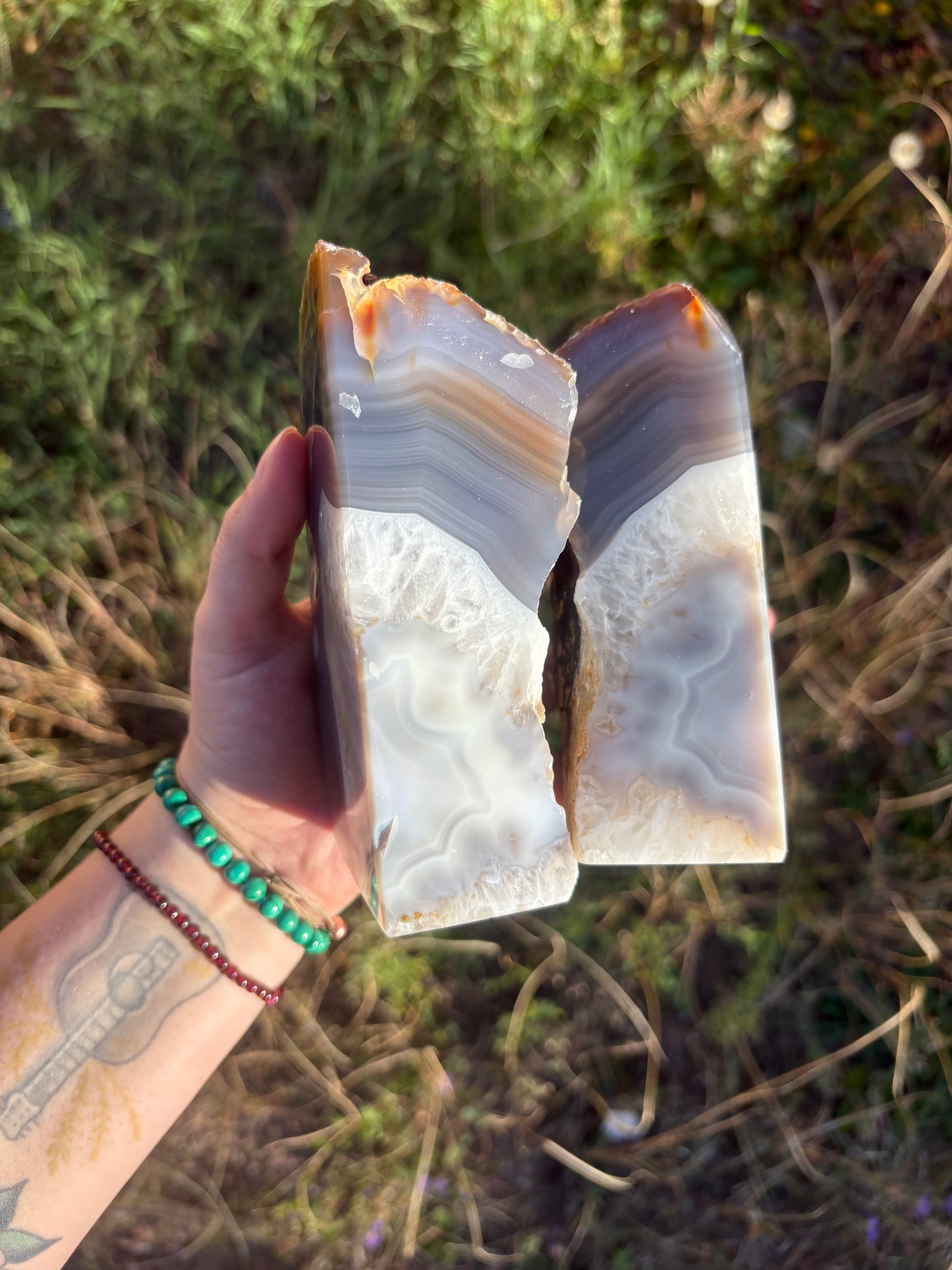 Agate Bookends A