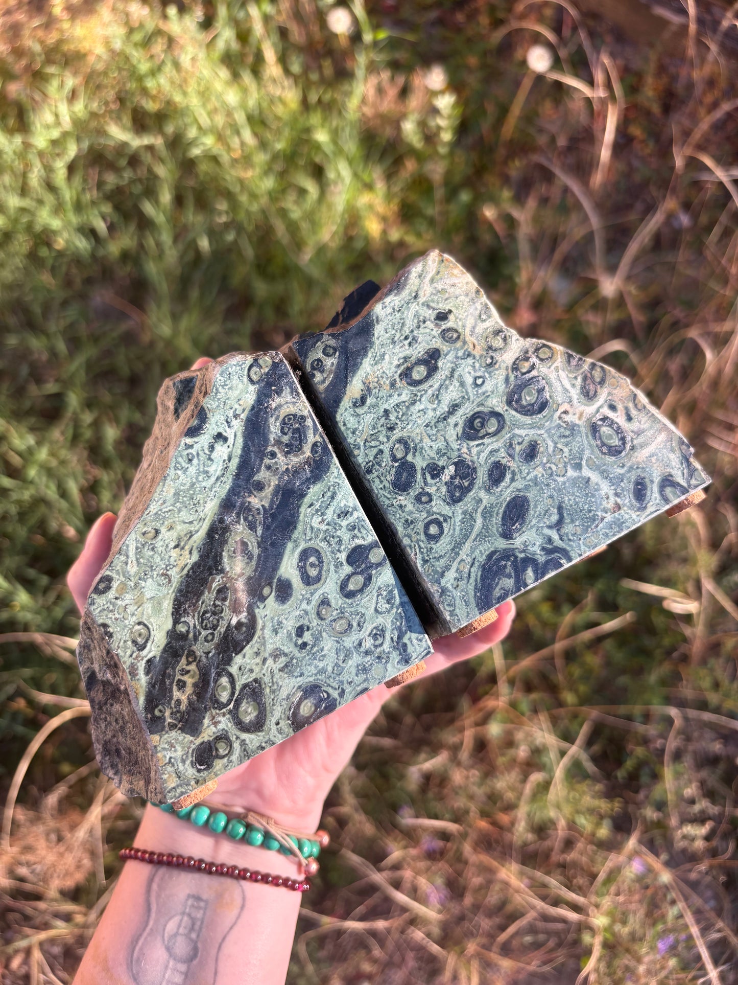 Kambaba Jasper Bookends