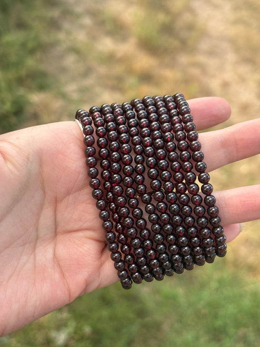 Garnet Bracelet 4mm