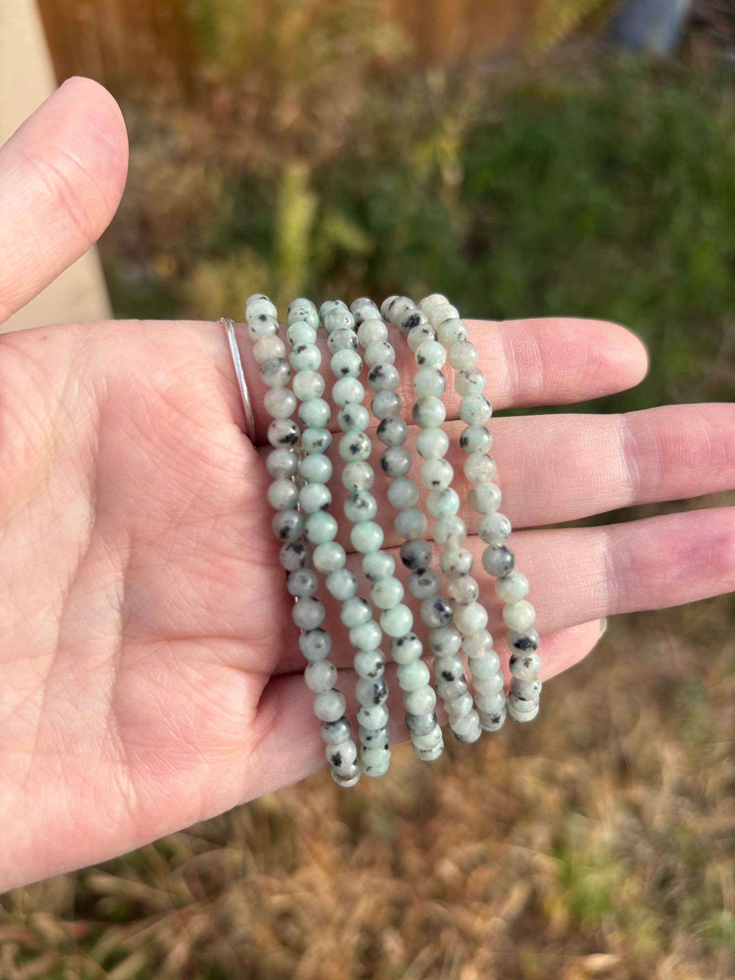 Kiwi Jasper Bracelet 4mm