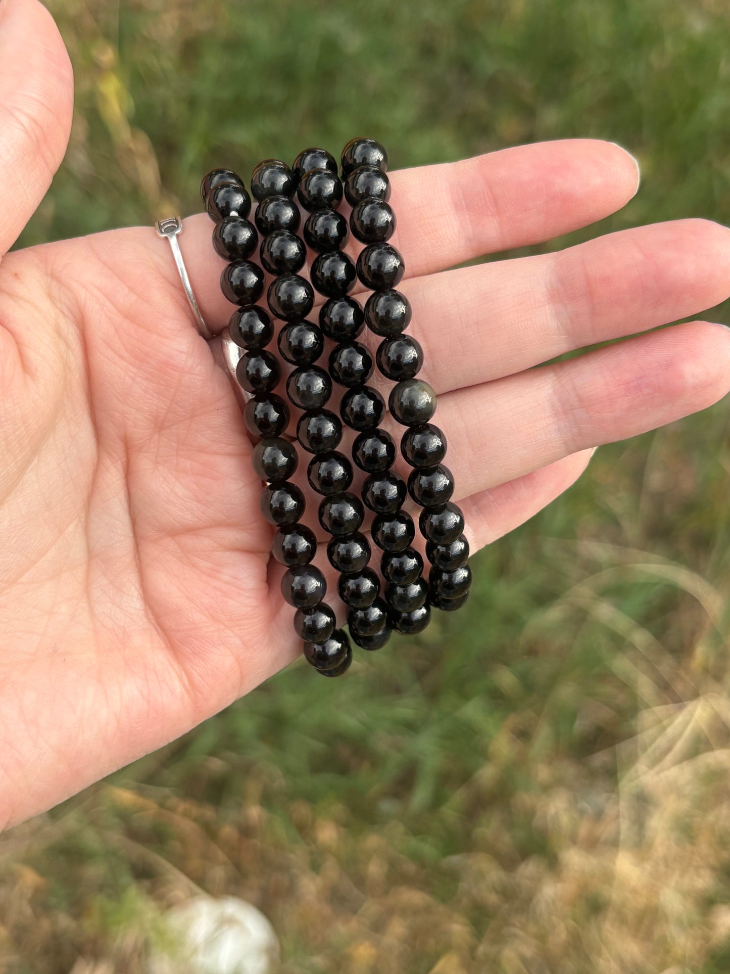 Obsidian Bracelet 6mm